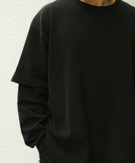 COOTIE | Degreasing Rough Waffle S/S Tee | Black