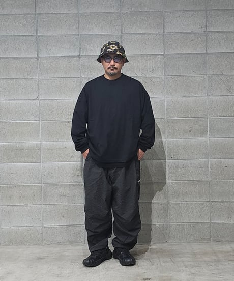 TIGHTBOOTH | TBPR / RIPPLE PLAID BALLOON PANTS | Black