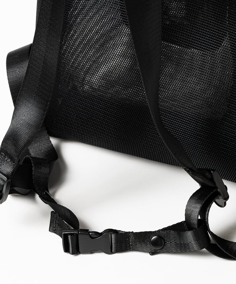 TIGHTBOOTH | TBPR / LOGO MESH KNAPSACK | Black