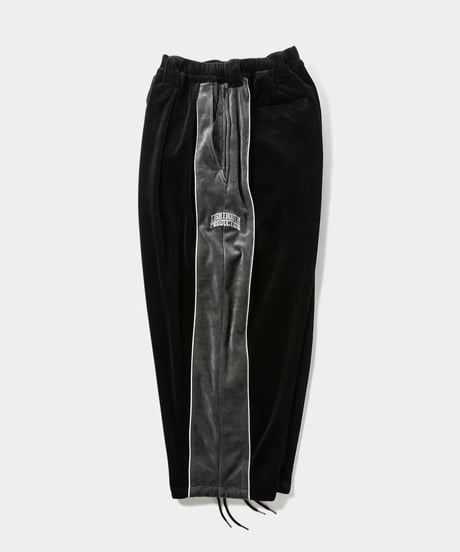 TIGHTBOOTH | VELOUR PIPING BALLOON PANTS | BLACK