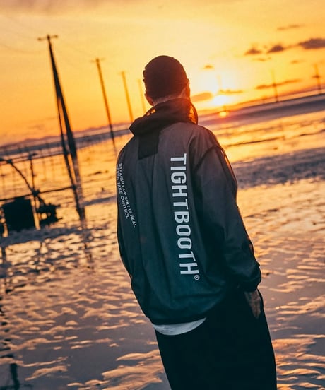 TIGHTBOOTH | TBPR / LABEL LOGO SHEER PARKA | Black