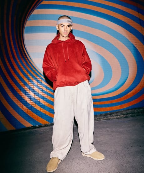 TIGHTBOOTH | SUEDE HOODIE | RED