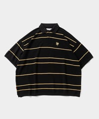 TIGHTBOOTH | TBPR / BORDER KNIT POLO | Black