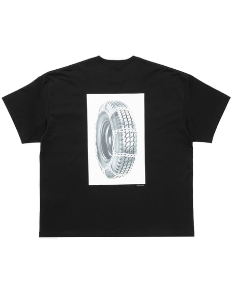 COOTIE | Print S/S Tee ( Tire with Chains ) | Black