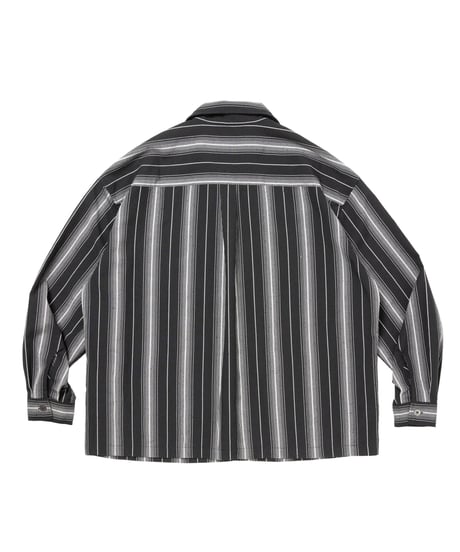 COOTIE | Dobby Chain Stripe L/S Cavana Shirt | Black
