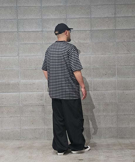 COOTIE | Supima Jacquard Border S/S Tee | Black