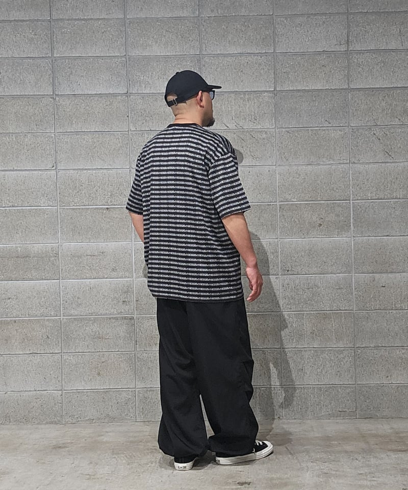 COOTIE | Supima Jacquard Border S/S Tee | Black