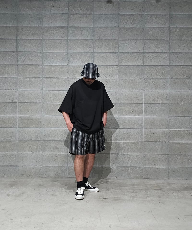 COOTIE | Dobby Chain Stripe Easy Shorts | Black