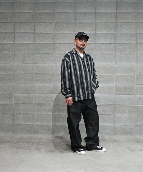 COOTIE | 12.5oz Denim 5 Pocket Square Leg Pants | Black