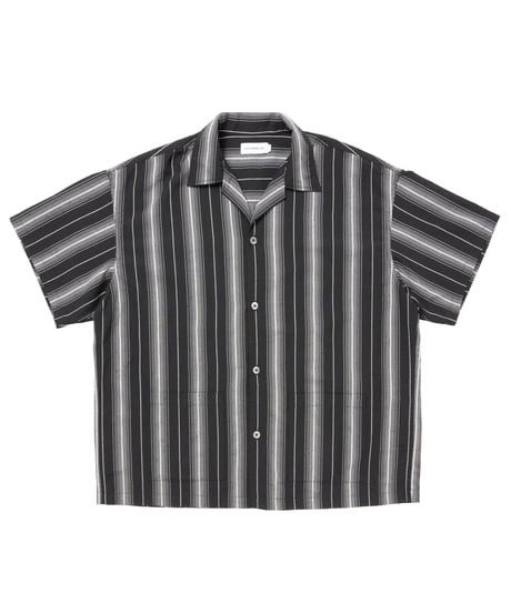 COOTIE | Dobby Chain Stripe S/S Cavana Shirt | Black