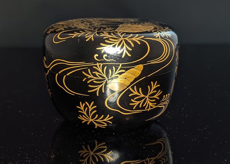 海松貝蒔絵一閑塗平棗 | 浦和 茶道具つかもと｜オンラインショップ