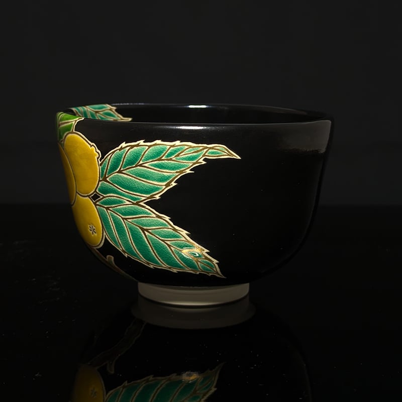 仁清黒琵琶絵茶碗 | 浦和 茶道具つかもと｜オンラインショップ｜茶道具