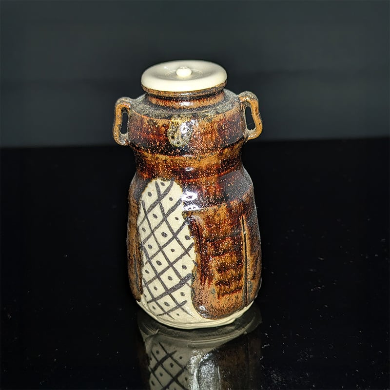 耳付織部茶入 | 浦和 茶道具つかもと｜オンラインショップ｜茶道具の