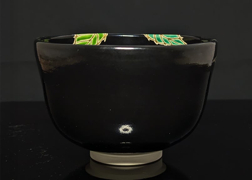 仁清黒琵琶絵茶碗 | 浦和 茶道具つかもと｜オンラインショップ｜茶道具