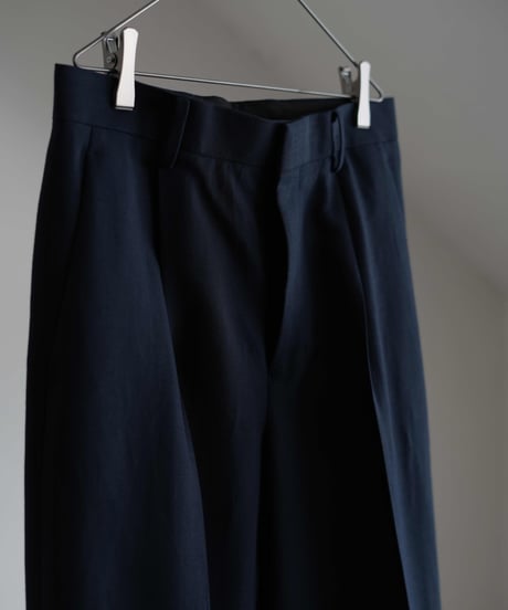 ATON "Twist Wool Linen Standard Pants"