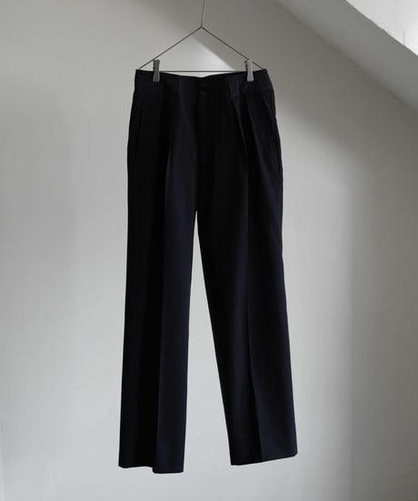ULTERIOR "Wool Washi Stripe Tucked Trousers"