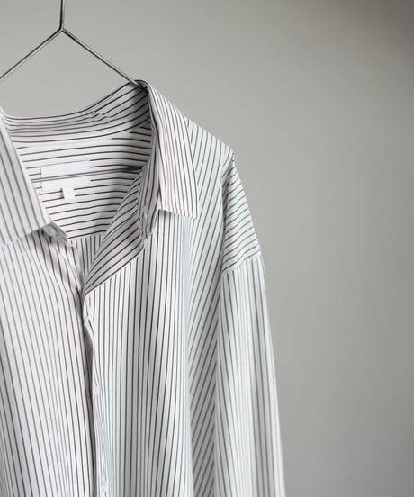 KANEMASA PHIL. "46G Stripe Atmosphere Shirt"