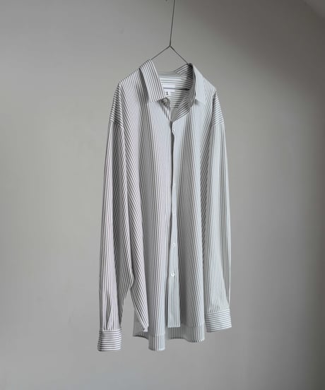 KANEMASA PHIL. "46G Stripe Atmosphere Shirt"