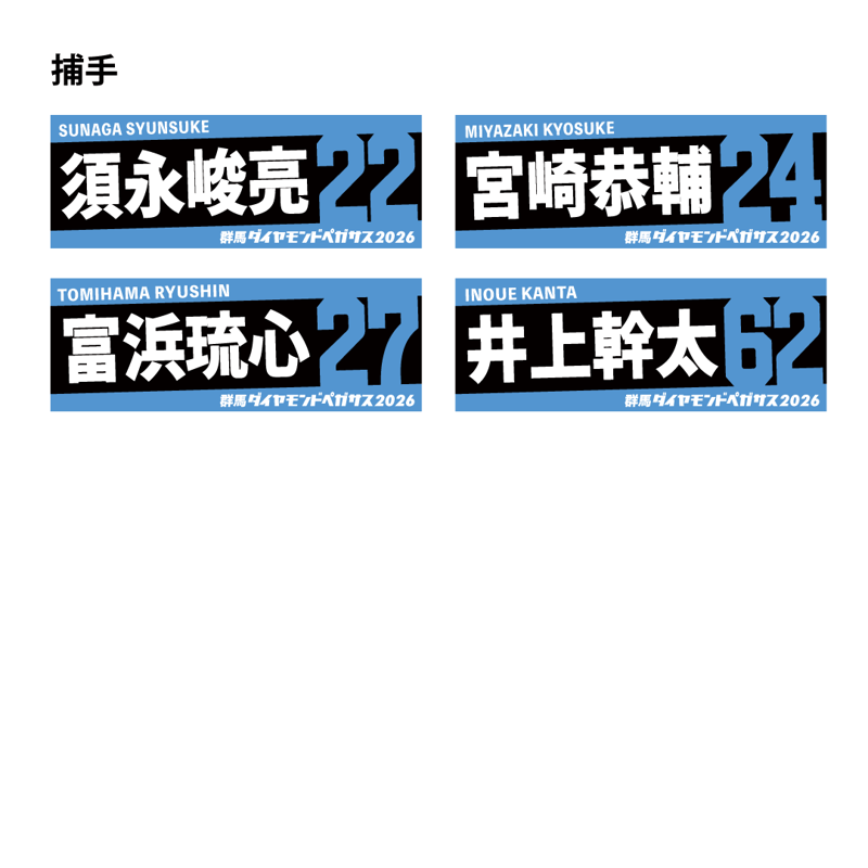 2026 選手タオル | 群馬ダイヤモンドペガサス公式オンラインショップ