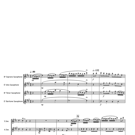 [Sax.4]Turkish March/W.A.Mozart | Arr. Yuki Okuno