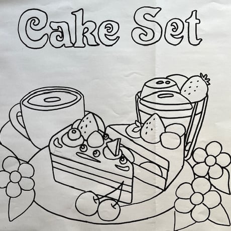 チョークアート講座2級　第１３章　カフェボード１の図案