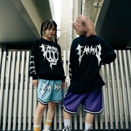【EMNW×RIPDW】 2FACE BASKETBALL PANTS [Sky]