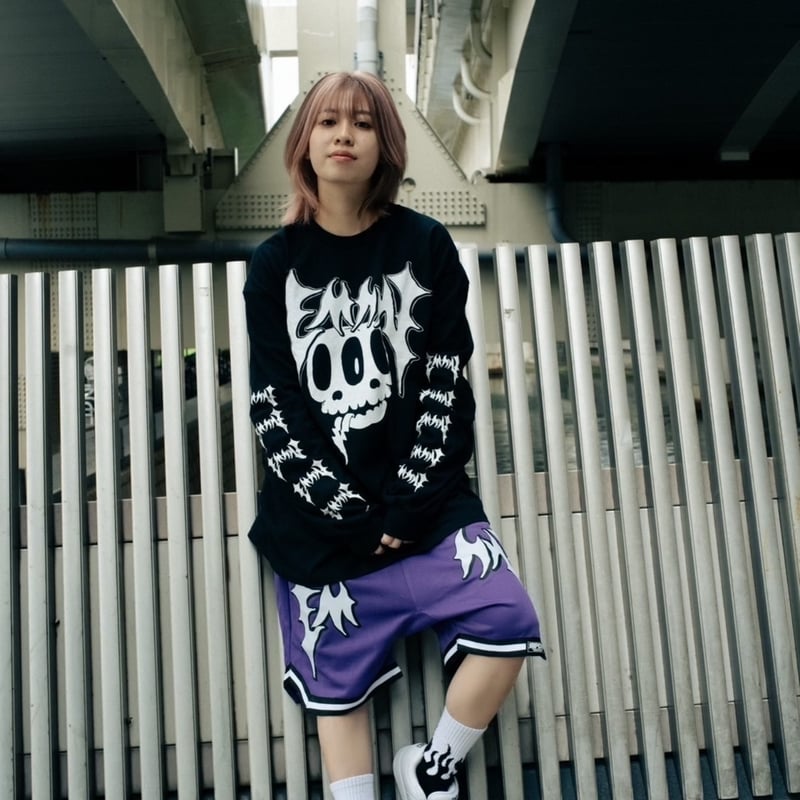 EMNW×RIPDW】 2FACE LONG SLEEVE T-SHIRT [Black]