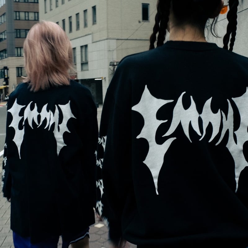 EMNW×RIPDW】 2FACE LONG SLEEVE T-SHIRT [Black]
