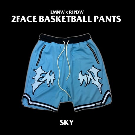 【EMNW×RIPDW】 2FACE BASKETBALL PANTS [Sky]