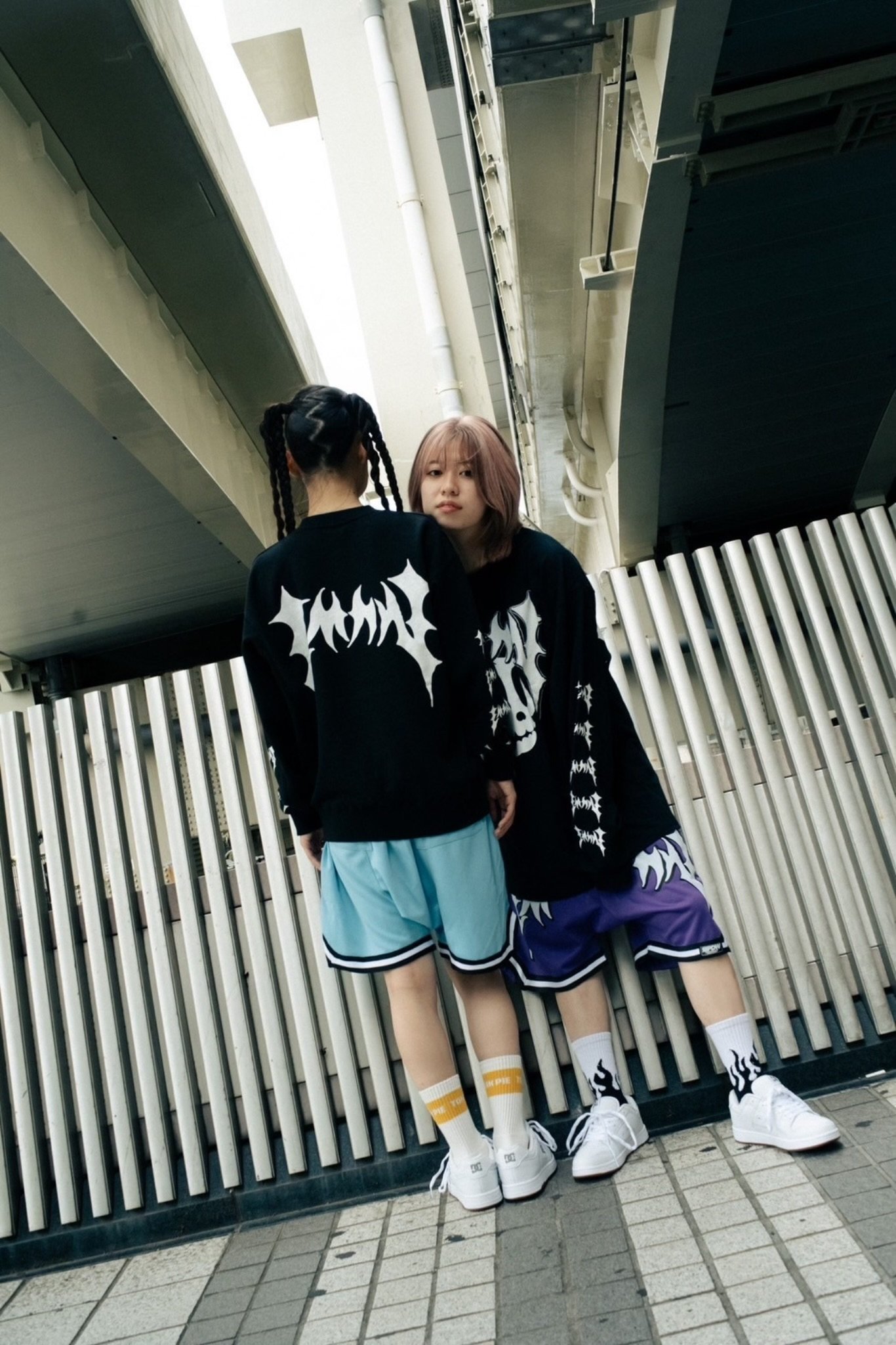 EMNW×RIPDW】 2FACE LONG SLEEVE T-SHIRT [Black]