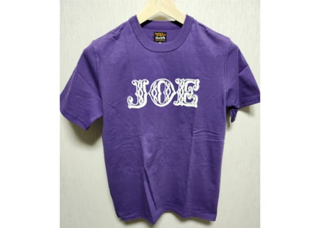 リアルマッコイズ　JOEデザインプリントTシャツ　綿　38　紫　男女兼用