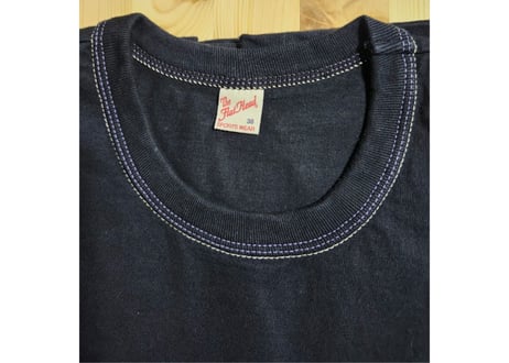 フラットヘッド ×ビルウォールレザーコラボTシャツ　綿　38　黒　男女兼用