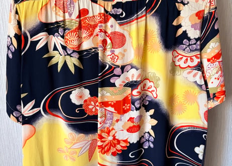 サンサーフKING SMITH KIMONO DESIGNアロハシャツ着物柄　Sサイズ　男女兼用