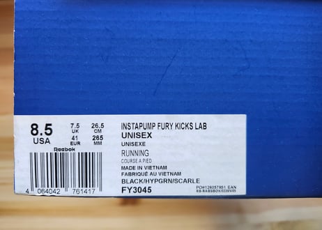 リーボック Instapump Fury キックスラボコラボスペシャルモデル　メンズスニーカー　26.5㎝