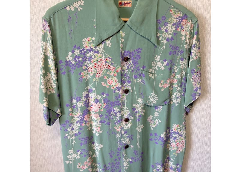 サンサーフ Sun Surf CHERRY BLOSSOMS 桜アロハシャツ Sサイズ 男女兼