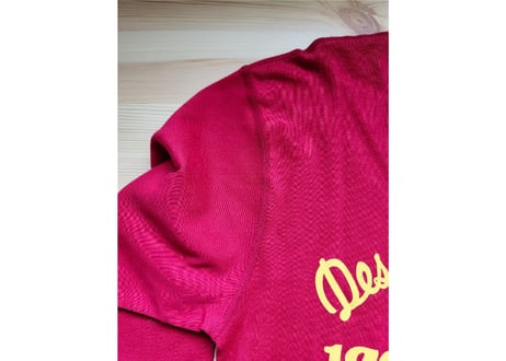 フラットヘッド　RJB ヘンリーネックロングTシャツ　綿　38　赤　男女兼用