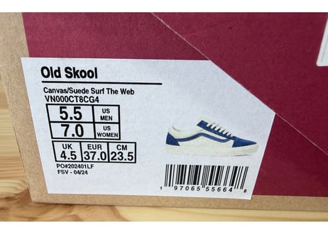 バンズ　VANS オールドスクール　キャンバス/スエード　レディーススニーカー　Surf The Web（ブルー）23.5cm