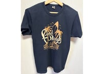 フラットヘッド LAサーフプリントTシャツ黒 38 Mサイズ　黒　男女兼用