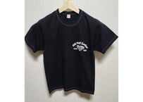 フラットヘッド ×ビルウォールレザーコラボTシャツ　綿　38　黒　男女兼用
