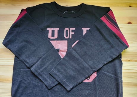 フラットヘッド グーギーズロングTシャツ7分丈 綿　L 　黒　男女兼用