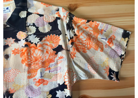 サンサーフ King Smith KIMONO DESIGN 着物柄　アロハシャツSサイズ　男女兼用