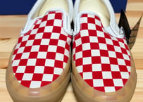 バンズ　VANS プレミアムクラシックスリップオンLX レディーススニーカー23.5cm赤