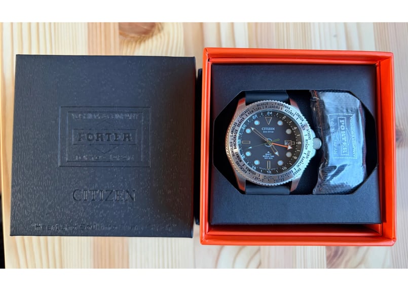 ポーター PORTER シチズンコラボ GMT WORLD TIME コラボ時計 ラバー