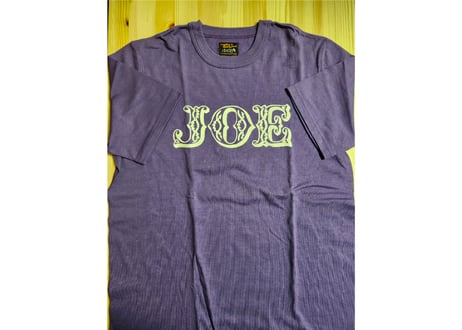リアルマッコイズ　JOEデザインプリントTシャツ　綿　38　紫　男女兼用