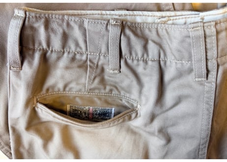 リアルマッコイズ KHAKI TROUSERS 綿 31✖️34 カーキ　男女兼用