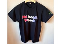 フラットヘッド グラデーションプリントTシャツ　綿　38　黒　男女兼用