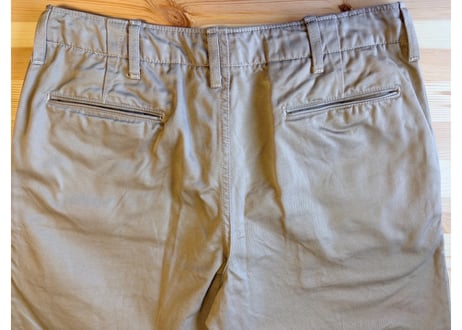 リアルマッコイズ KHAKI TROUSERS 綿 31✖️34 カーキ　男女兼用