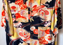 サンサーフKING SMITH KIMONO DESIGNアロハシャツ着物柄　Sサイズ　男女兼用