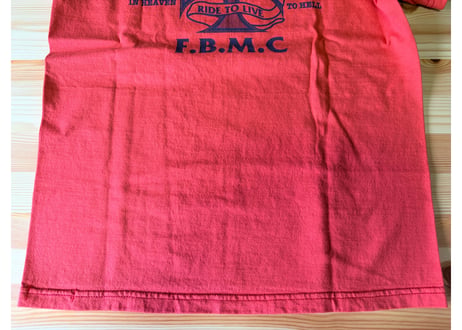 フラットヘッド　バックプリントTシャツ　オレンジ　38  Mサイズ　男女兼用