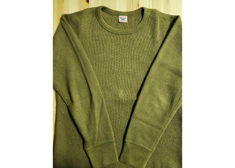リアルマッコイズ　U.S.ARMY  ミリタリーサーマルシャツ　38-40　オリーブ　男女兼用